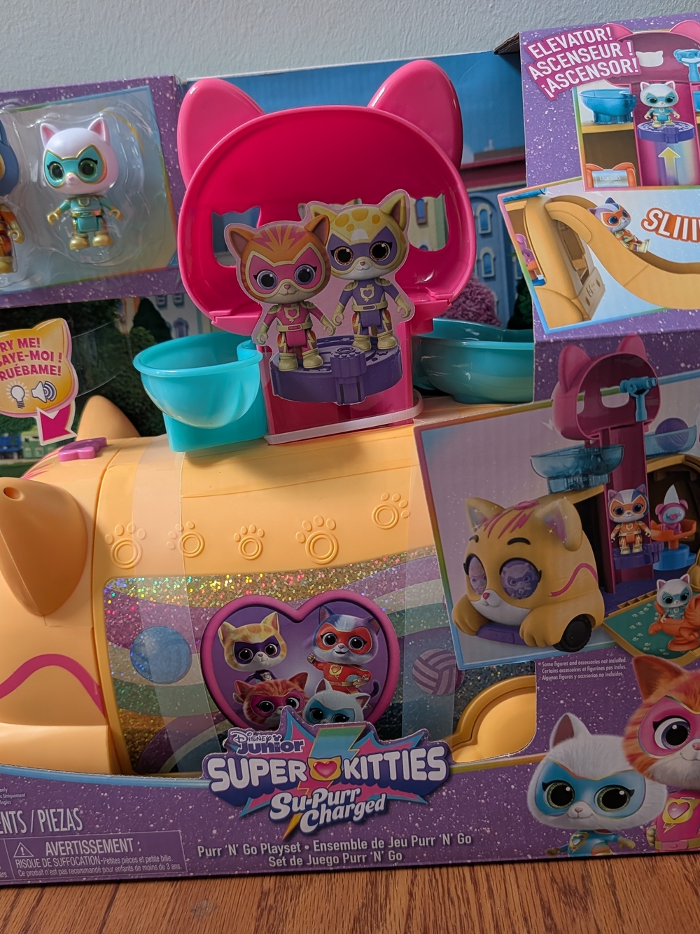 Super Kitties Su-Purr Charged Purr 'N Go Playset - Pink, Yellow, Teal Disney